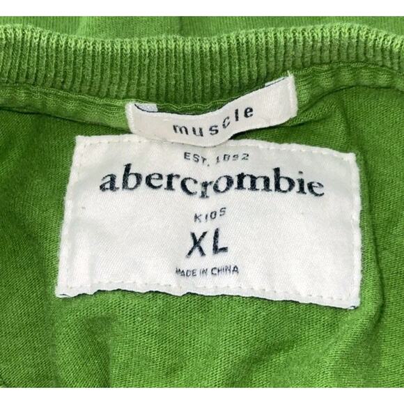 Abercrombie & Fitch kids Cotton 1/4 Zip Sweater Size XL Green Moose Logo - Picture 4 of 8